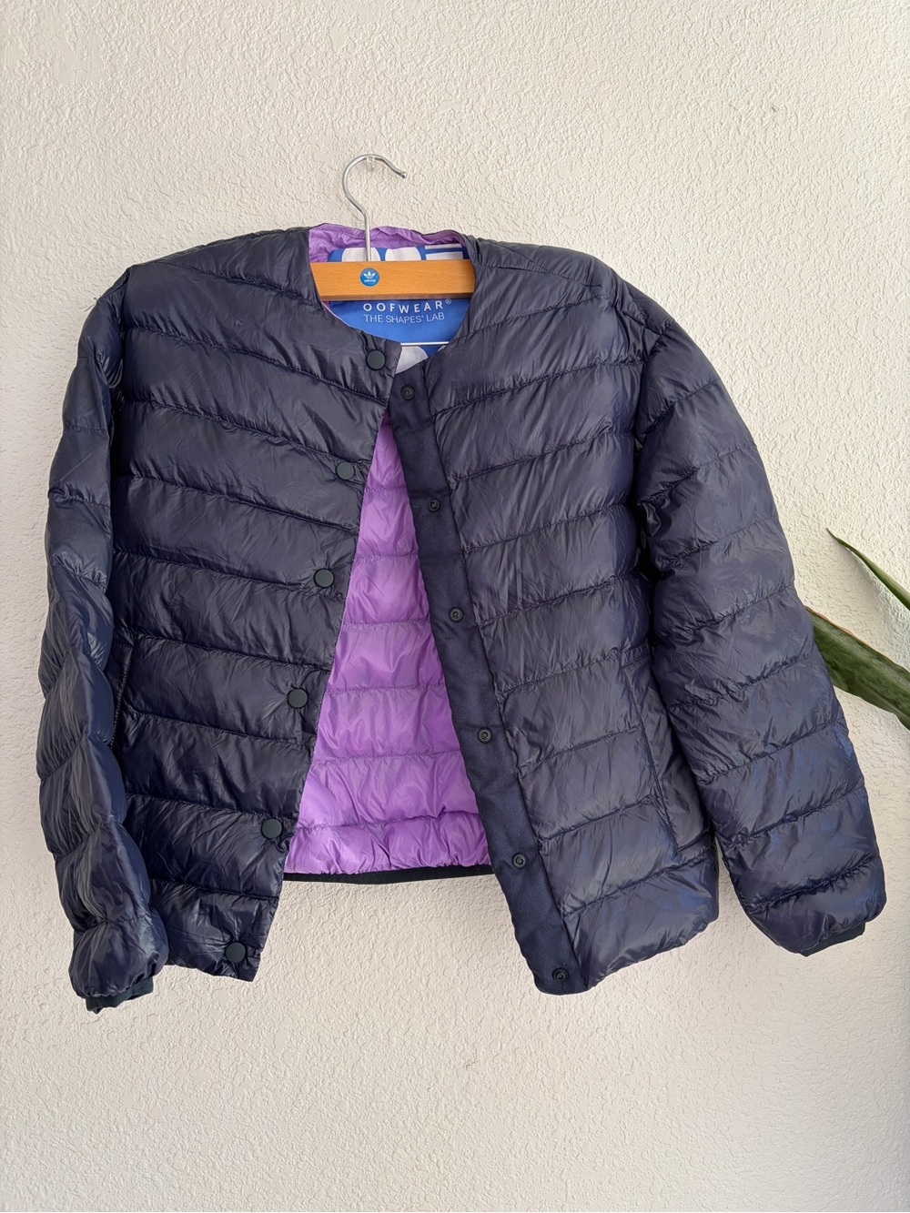 Women's OOFWear shapes lab Lightweight Reversible Puff Jacket — Navy